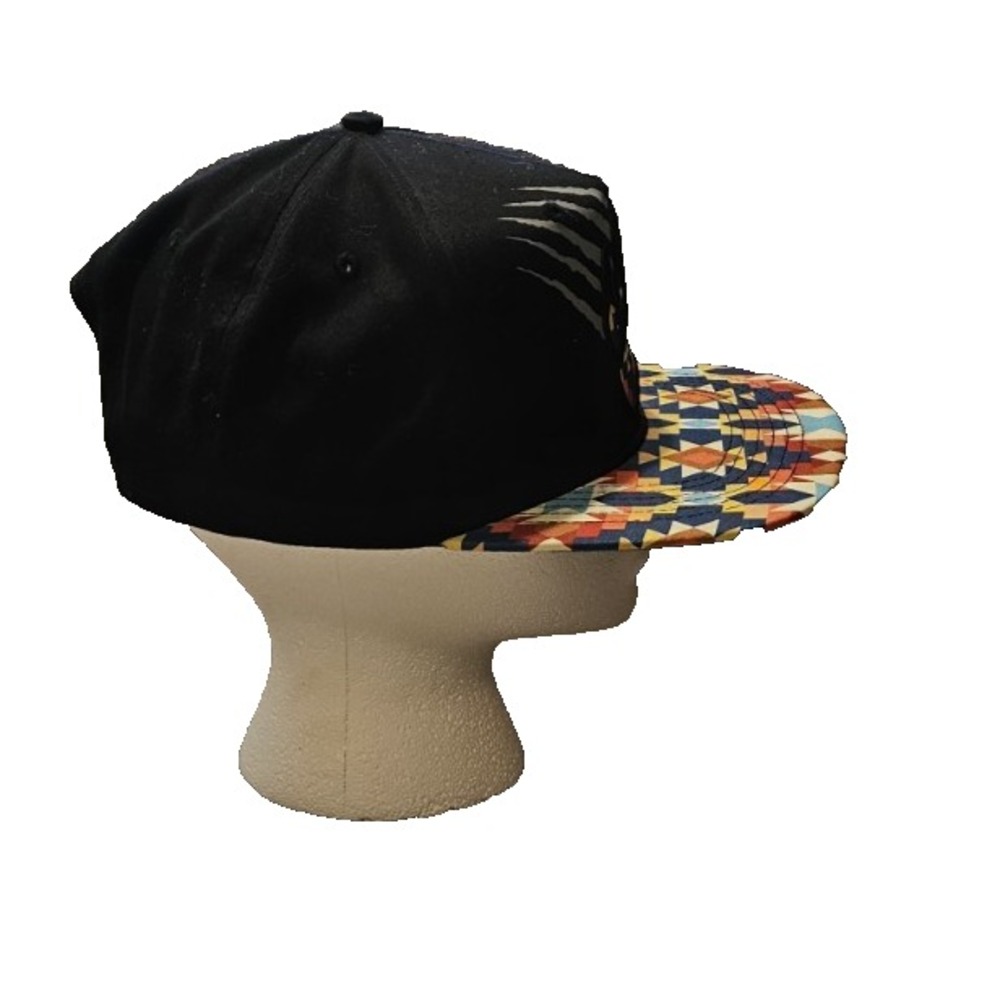 Bear Paw Snapback One Size Adjustable Hat Multicolor Embroidered Aztec Print - Picture 5 of 6